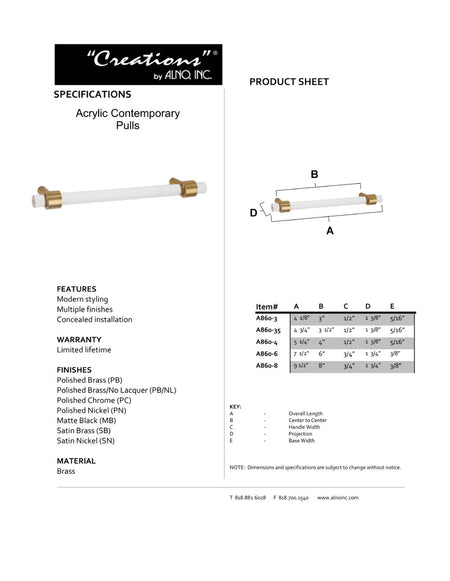 Specificaton Sheet