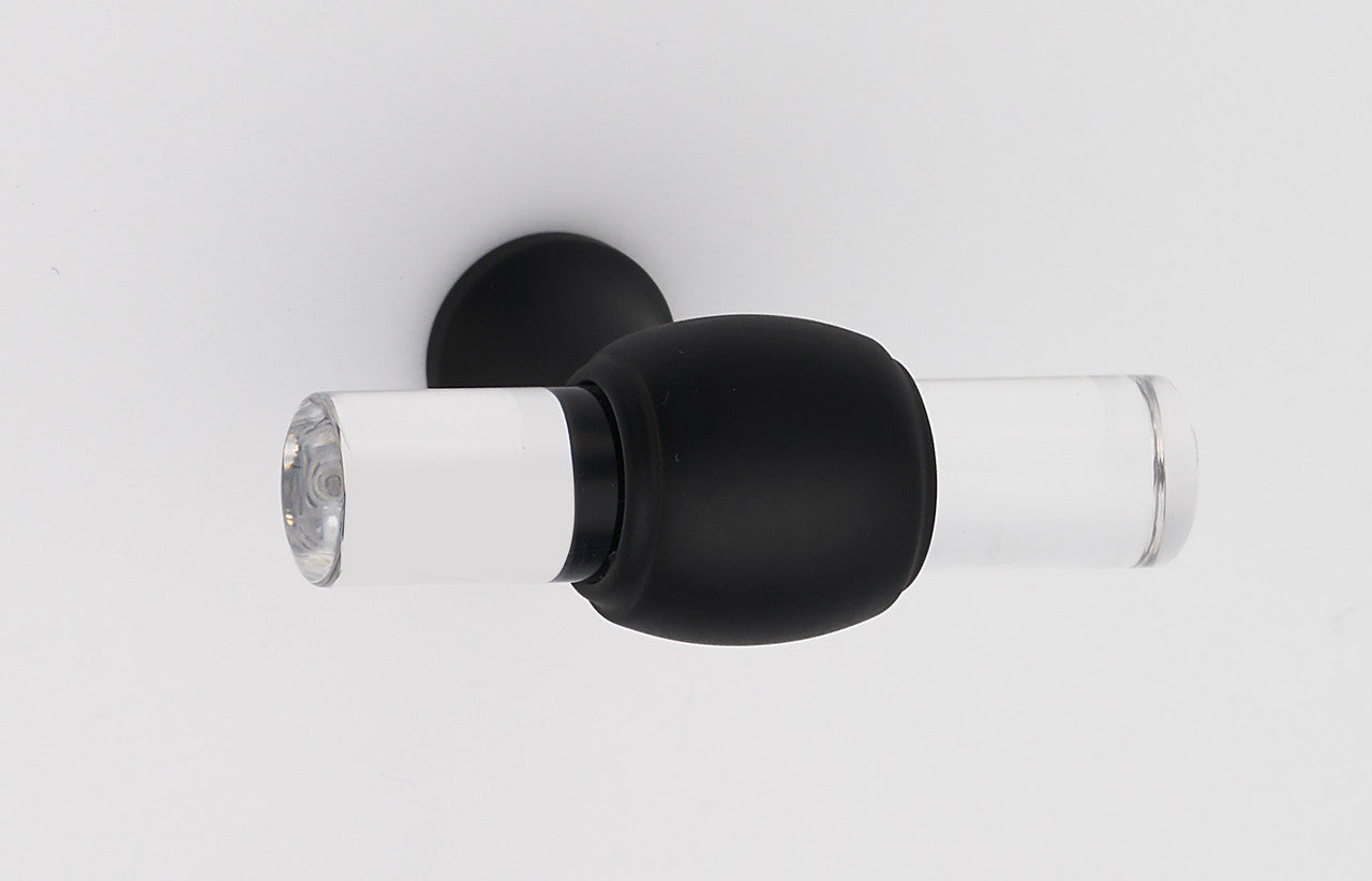 Alno A870-45-MB: 1-3/4" Acrylic Royale Cabinet Knob - Matte Black