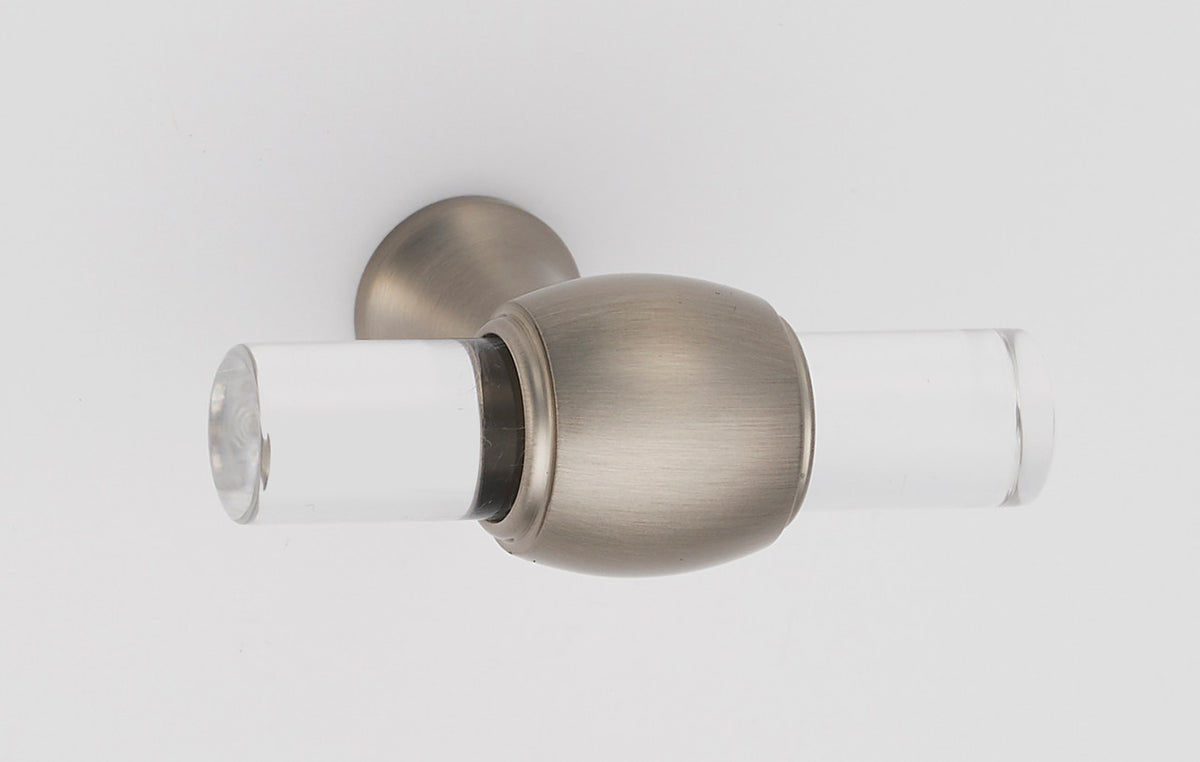Alno A870-45-SN: 1-3/4" Acrylic Royale Cabinet Knob - Satin Nickel