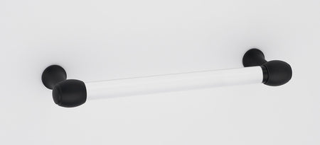 Alno A870-8-MB: 8" cc Acrylic Royale Cabinet Pull - Matte Black