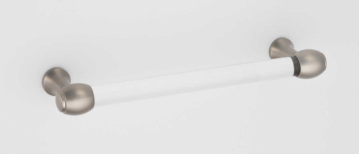 Alno A870-8-SN: 8" cc Acrylic Royale Cabinet Pull - Satin Nickel