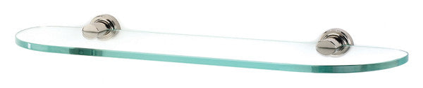 Alno A8750-18-PN: 18" Infinity Glass Shelf w/Brackets - Polished Nickel