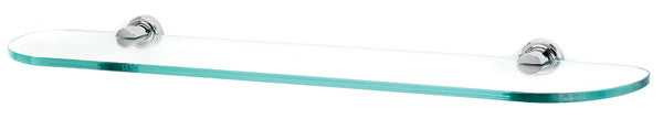Alno A8750-24-PN: 24" Infinity Glass Shelf w/Brackets - Polished Nickel