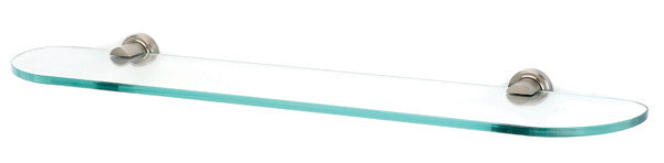 Alno A8750-24-SN: 24" Infinity Glass Shelf w/Brackets - Satin Nickel