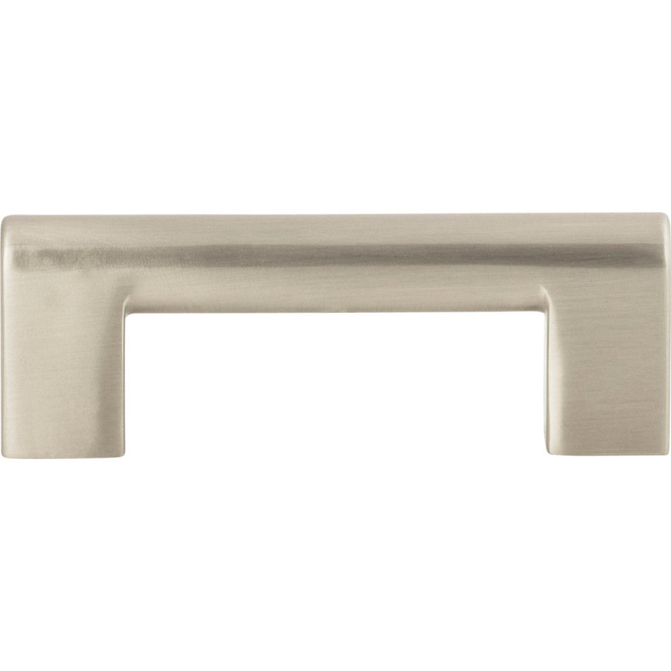 Atlas A878-BN: 3" cc Round Rail Cabinet Pull - Brushed Nickel