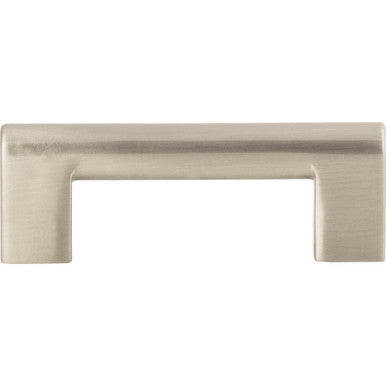 Atlas A878-BN: 3" cc Round Rail Cabinet Pull - Brushed Nickel