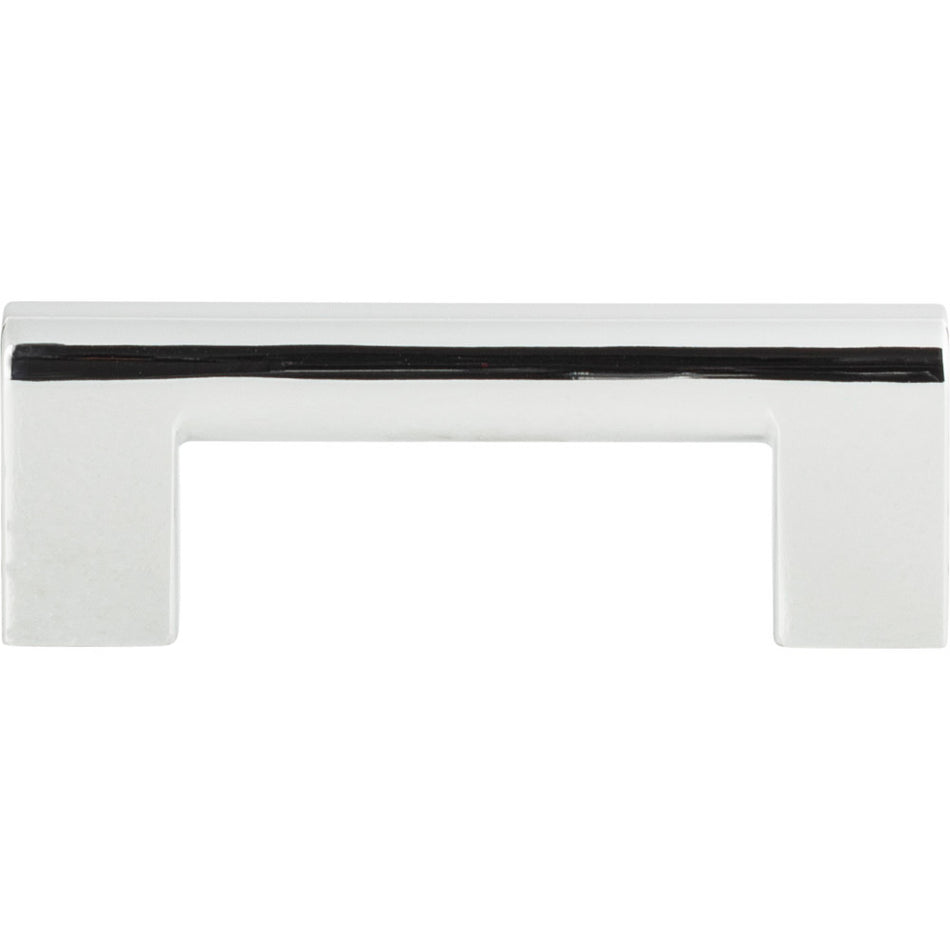 Atlas A878-CH: 3" cc Round Rail Cabinet Pull - Polished Chrome