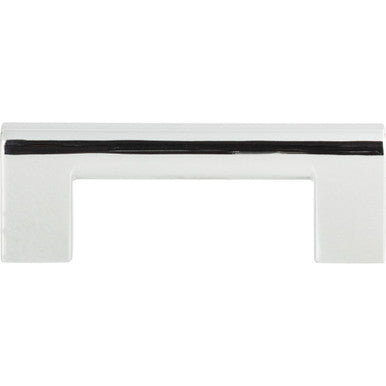 Atlas A878-CH: 3" cc Round Rail Cabinet Pull - Polished Chrome