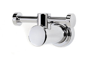 Alno A8786-PB/NL: Infinity Double Robe Hook - Unlacquered Brass