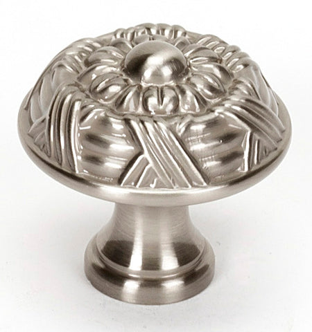 Alno A880-14-SN: 1-1/4" Ribbon & Reed Cabinet Knob - Satin Nickel