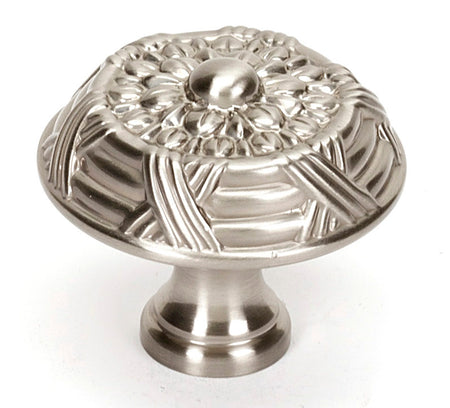 Alno A880-38-SN: 1-1/2" Ribbon & Reed Cabinet Knob - Satin Nickel