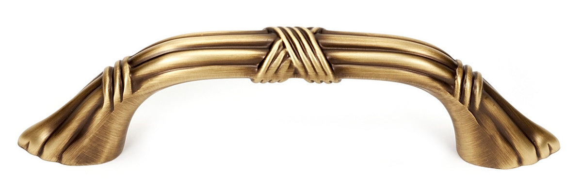 Alno A881-3-AEM: 3" cc Ribbon & Reed Cabinet Pull - Antique English Matte