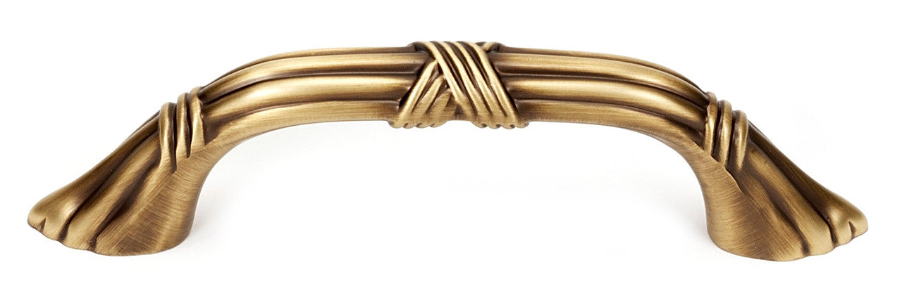Alno A881-3-AEM: 3" cc Ribbon & Reed Cabinet Pull - Antique English Matte