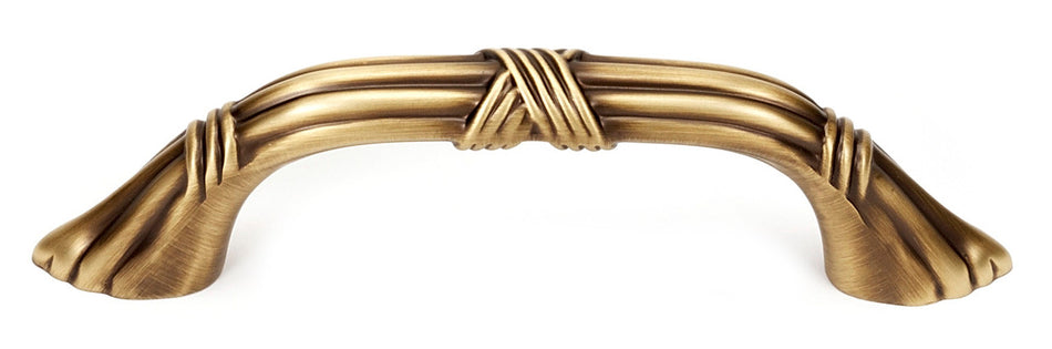 Alno A881-3-AEM: 3" cc Ribbon & Reed Cabinet Pull - Antique English Matte