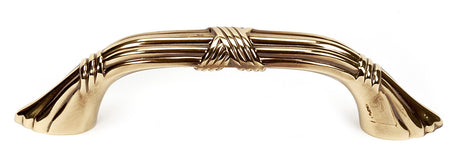 Alno A881-3-PA: 3" cc Ribbon & Reed Cabinet Pull - Polished Antique