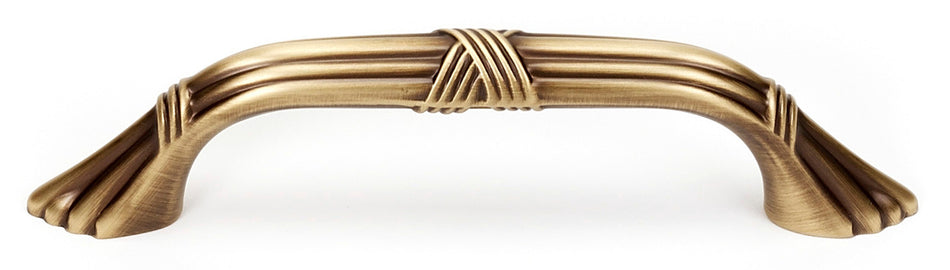 Alno A881-35-AEM: 3-1/2" cc Ribbon & Reed Cabinet Pull - Antique English Matte