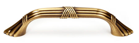 Alno A881-35-AE: 3-1/2" cc Ribbon & Reed Cabinet Pull - Antique English
