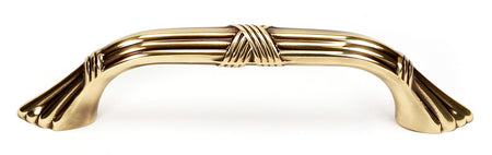 Alno A881-35-PA: 3-1/2" cc Ribbon & Reed Cabinet Pull - Polished Antique