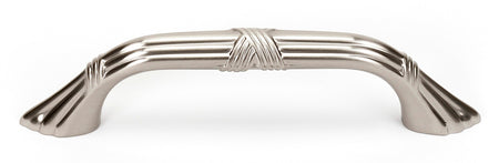 Alno A881-35-SN: 3-1/2" cc Ribbon & Reed Cabinet Pull - Satin Nickel