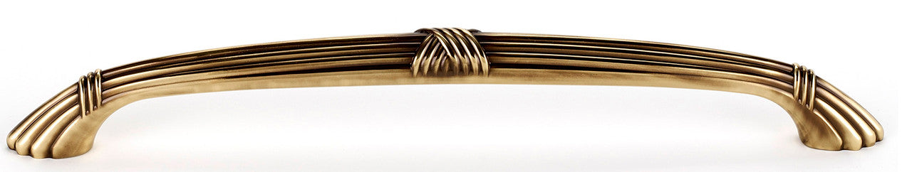 Alno A881-6-PA: 6" cc Ribbon & Reed Cabinet Pull - Polished Antique