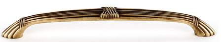Alno A881-6-PA: 6" cc Ribbon & Reed Cabinet Pull - Polished Antique