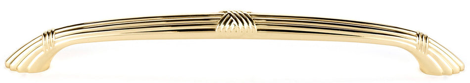 Alno A881-6-PB: 6" cc Ribbon & Reed Cabinet Pull - Polished Brass