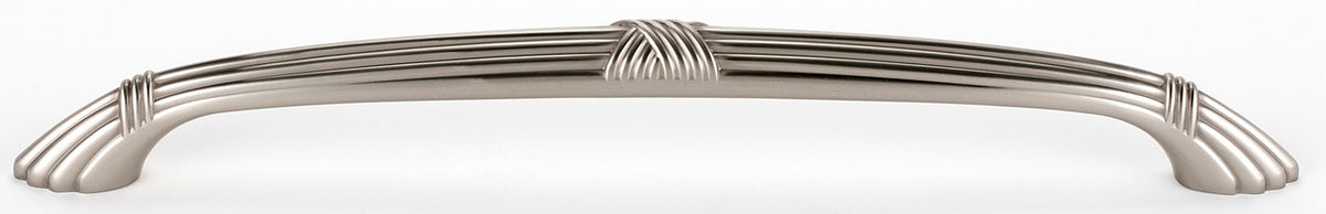 Alno A881-6-SN: 6" cc Ribbon & Reed Cabinet Pull - Satin Nickel