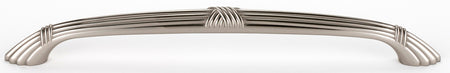 Alno A881-6-SN: 6" cc Ribbon & Reed Cabinet Pull - Satin Nickel
