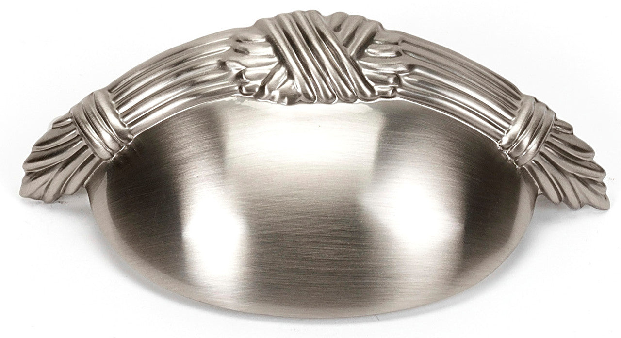 Alno A882-3-SN: 3" cc Ribbon & Reed Cup Cabinet Pull - Satin Nickel