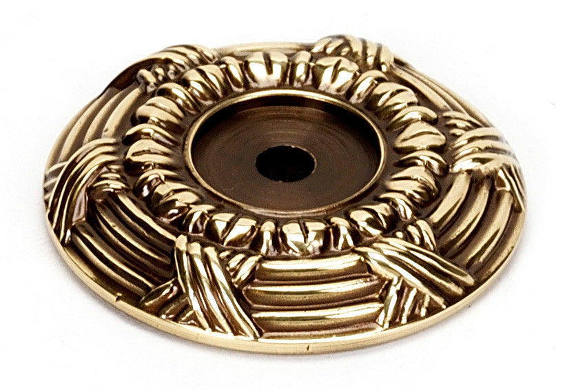 Alno A885-58-PA: 1-5/8" Ribbon & Reed Backplate - Polished Antique