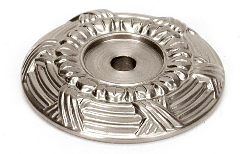 Alno A885-58-SN: 1-5/8" Ribbon & Reed Backplate - Satin Nickel