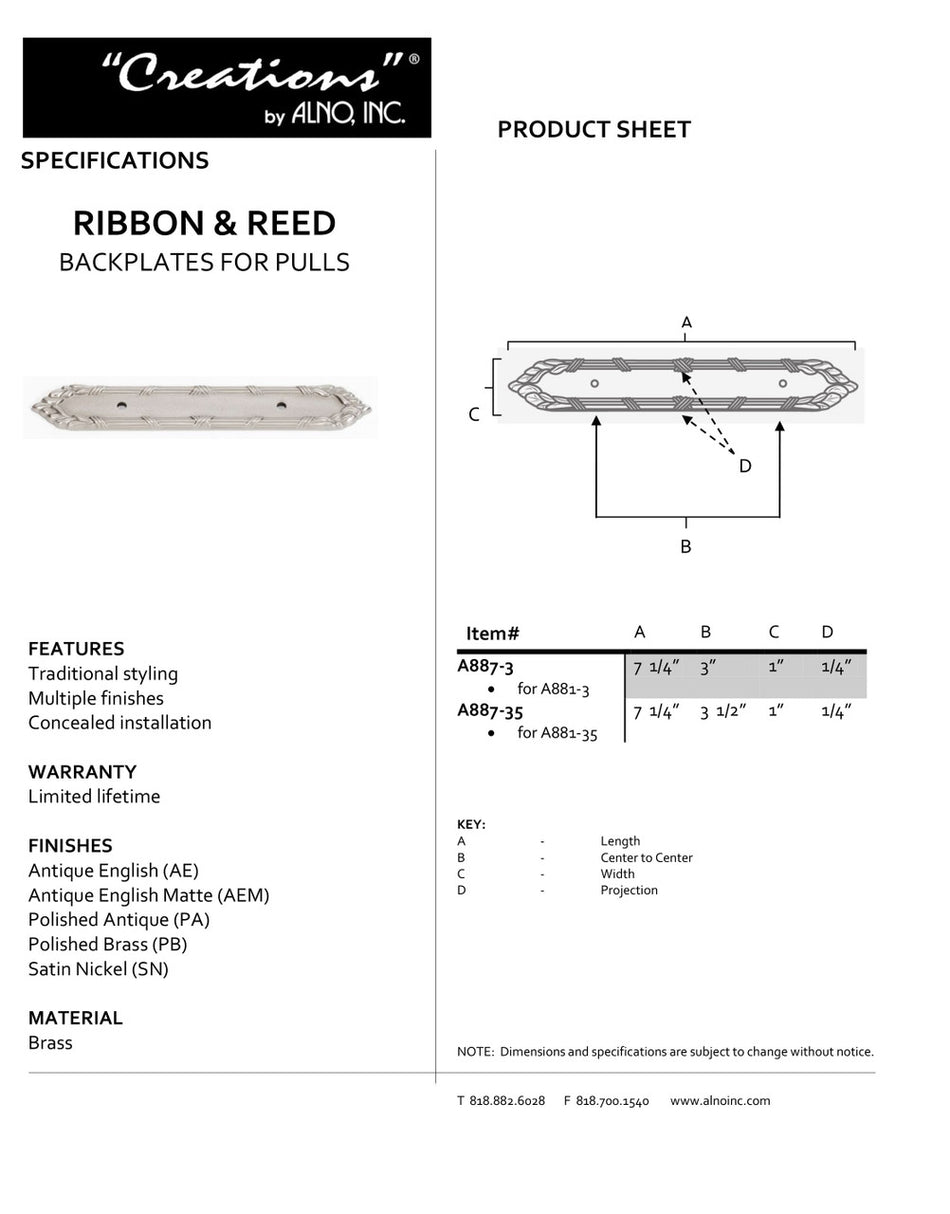 Specificaton Sheet
