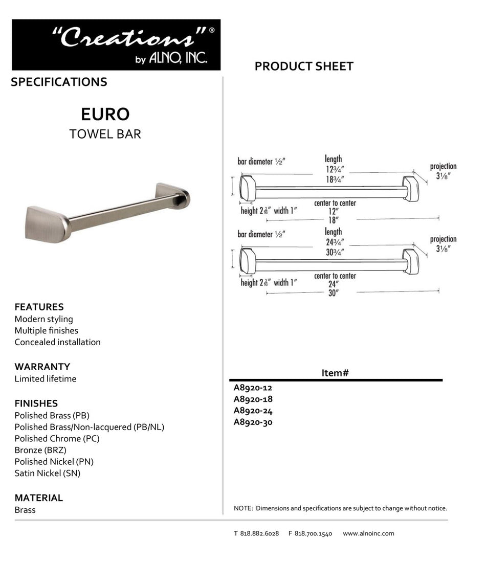 Specificaton Sheet