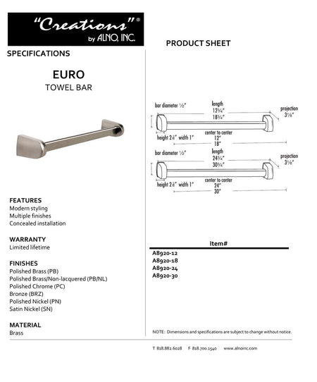 Specificaton Sheet