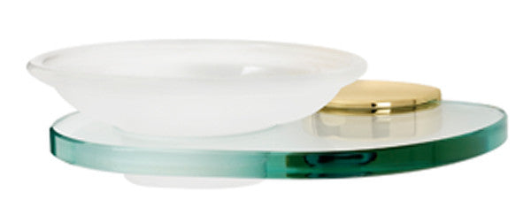 Alno A8930-PB/NL: Euro Soap Holder w/Dish - Unlacquered Brass