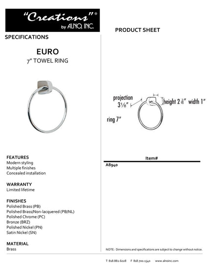 Specificaton Sheet
