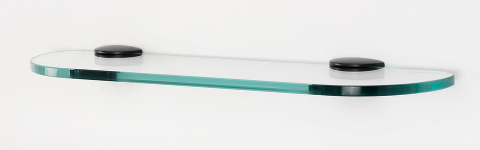 Alno A8950-18-BRZ: 18" Euro Glass Shelf w/Brackets - Bronze