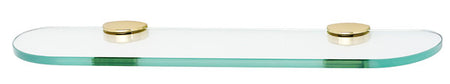 Alno A8950-18-PB: 18" Euro Glass Shelf w/Brackets - Polished Brass