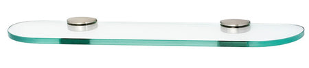 Alno A8950-18-SN: 18" Euro Glass Shelf w/Brackets - Satin Nickel