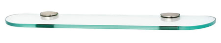 Alno A8950-24-SN: 24" Euro Glass Shelf w/Brackets - Satin Nickel