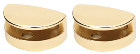 Alno A8950-PB/NL: Euro Shelf Mounting Brackets (pair) - Unlacquered Brass