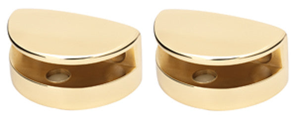 Alno A8950-PB/NL: Euro Shelf Mounting Brackets (pair) - Unlacquered Brass