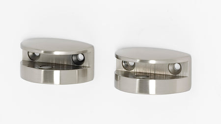 Alno A8950-SN: Euro Shelf Mounting Brackets (pair) - Satin Nickel