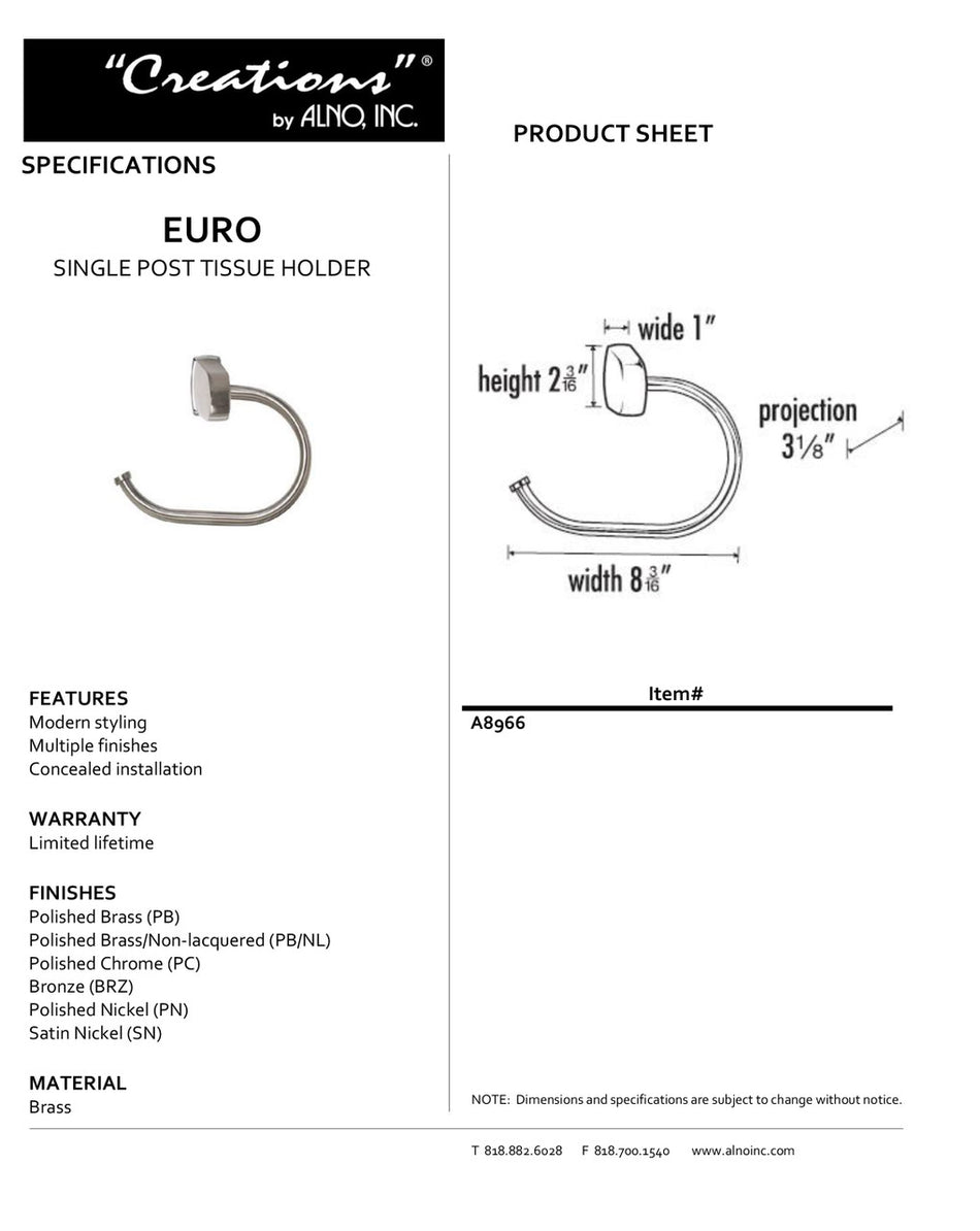 Specificaton Sheet