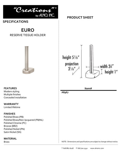 Specificaton Sheet