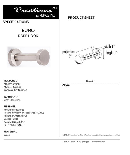 Specificaton Sheet