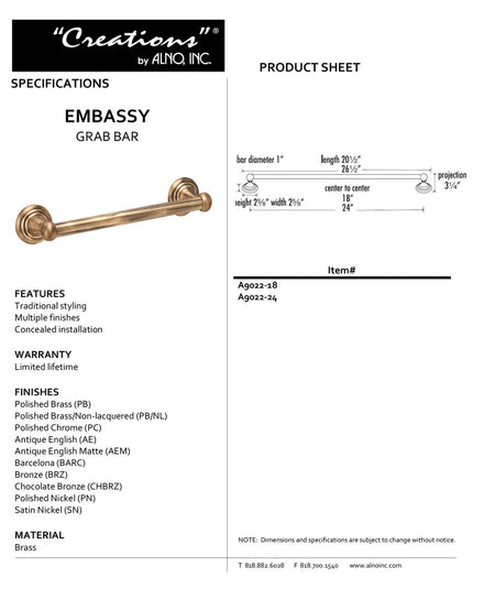 Specificaton Sheet