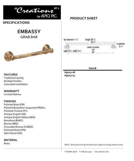 Specificaton Sheet