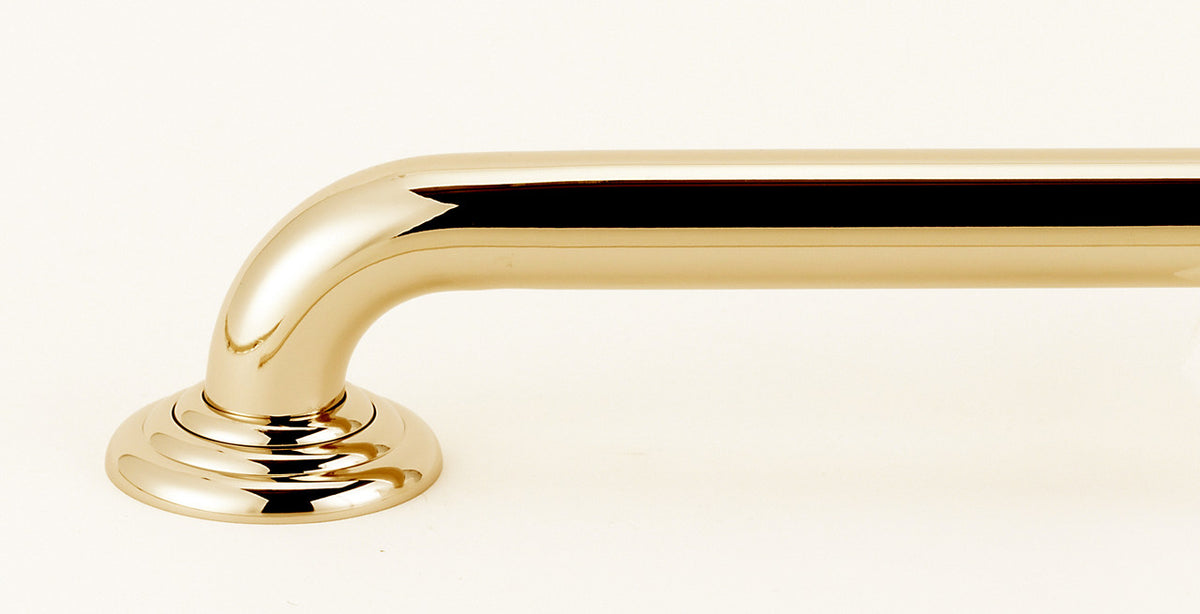 Alno A9024-PB/NL: 3" Embassy Mounting Brackets for Grab Bar (pair) - Unlacquered Brass