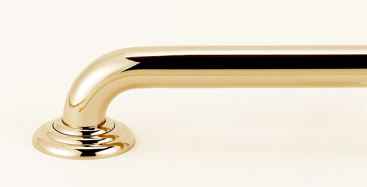 Alno A9024-PB/NL: 3" Embassy Mounting Brackets for Grab Bar (pair) - Unlacquered Brass